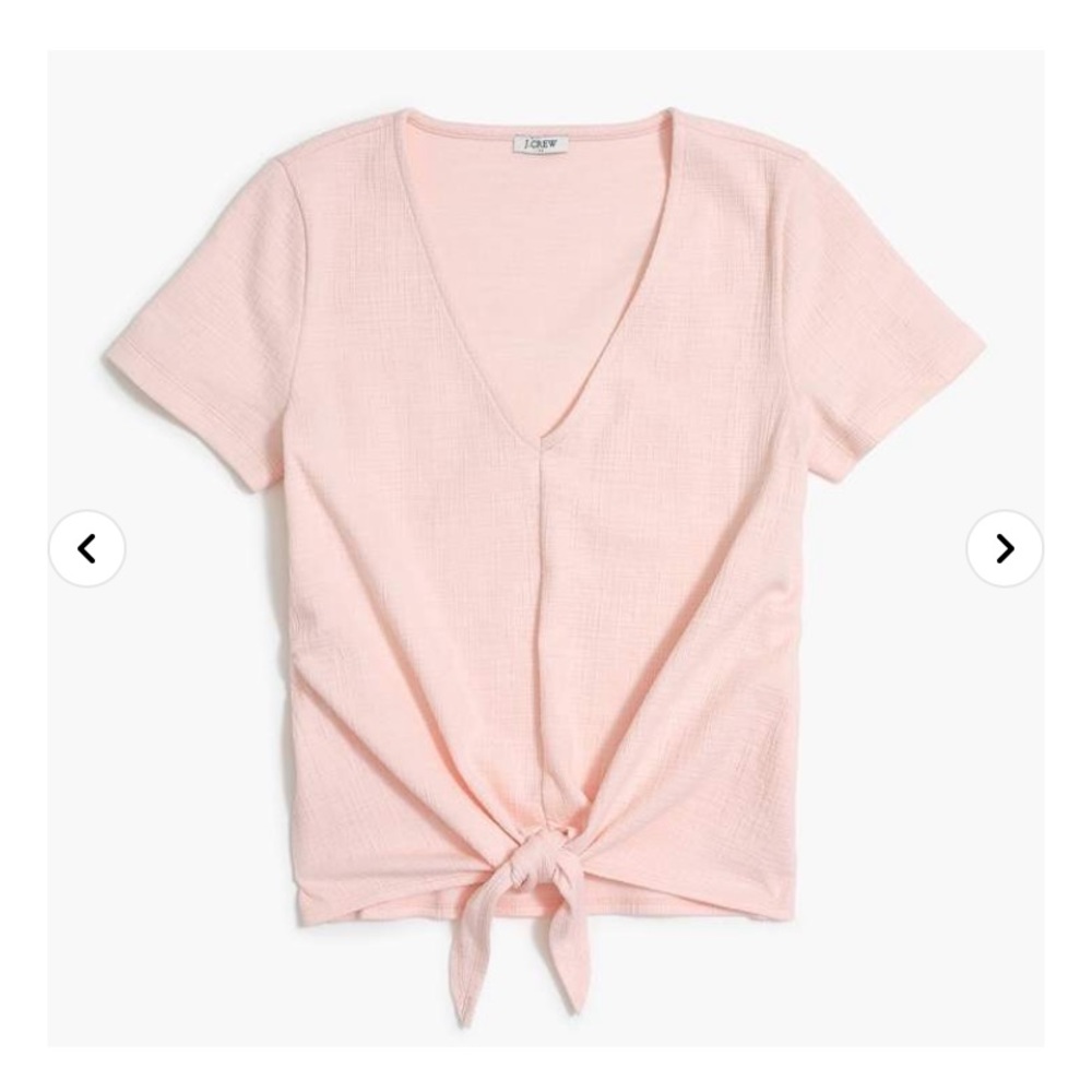 💌 JCREW textured light pink tee
